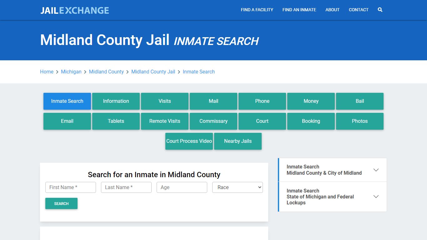 Midland County Jail, MI Inmate Search: Roster & Mugshots